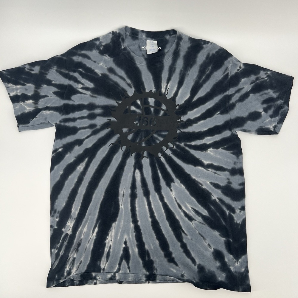 KOLOA Surf Co Tie Dye Print T-Shirt Men's Size LARGE Gray Black 100% Cotton #66